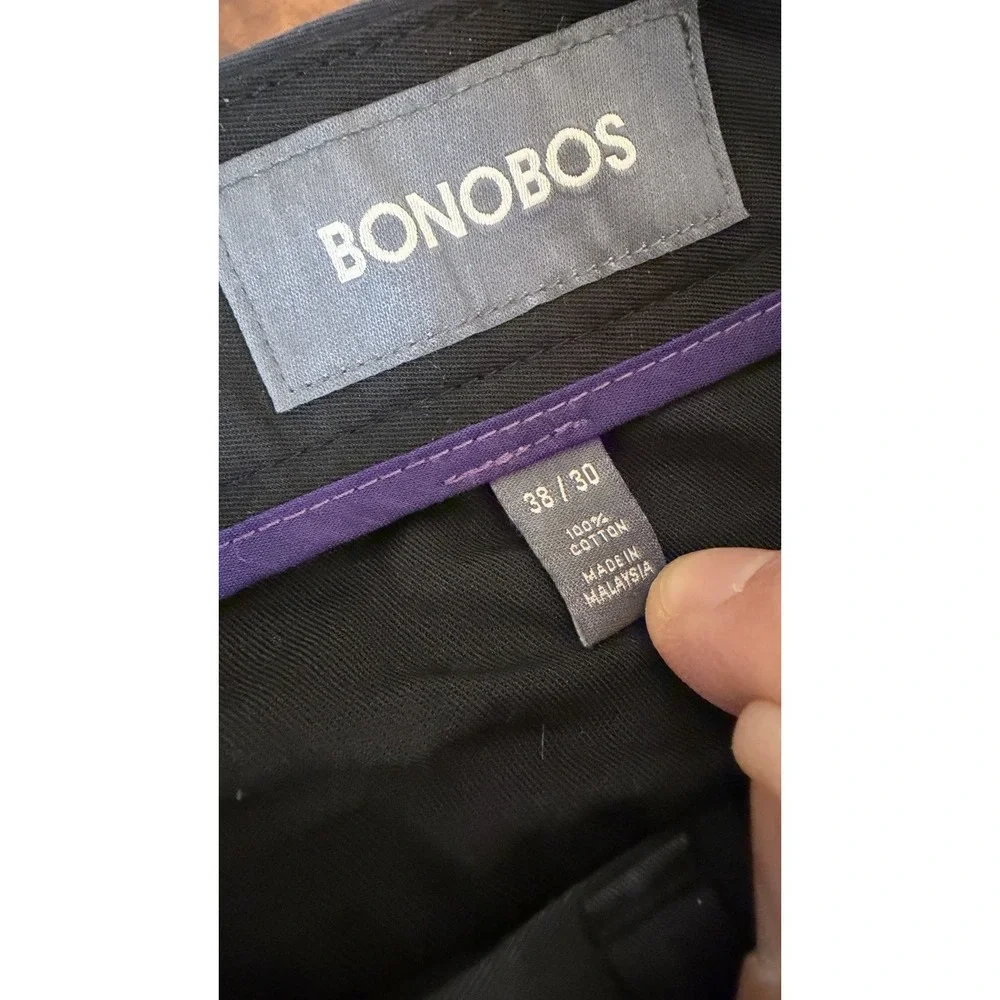 bonobos tuesday pant Men's Black Size 38x30 Chino‎ Flat Front Khaki Pant